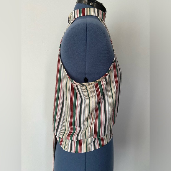 Striped Halter Blouse - Picture 2 of 4